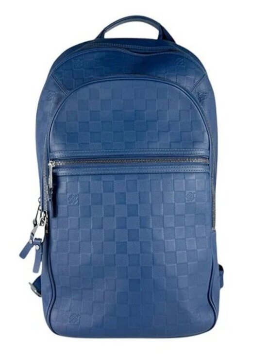 Auth LOUIS VUITTON Damier Infini Backpack Blue N41353 - z8440 main image 13